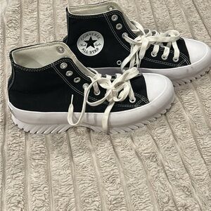 Converse Kids Black and White High-Top Sneakers